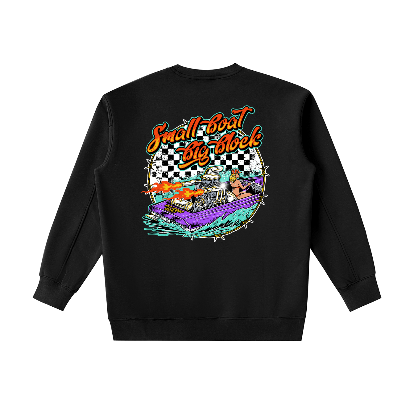 Small Boat Big Block Crewneck