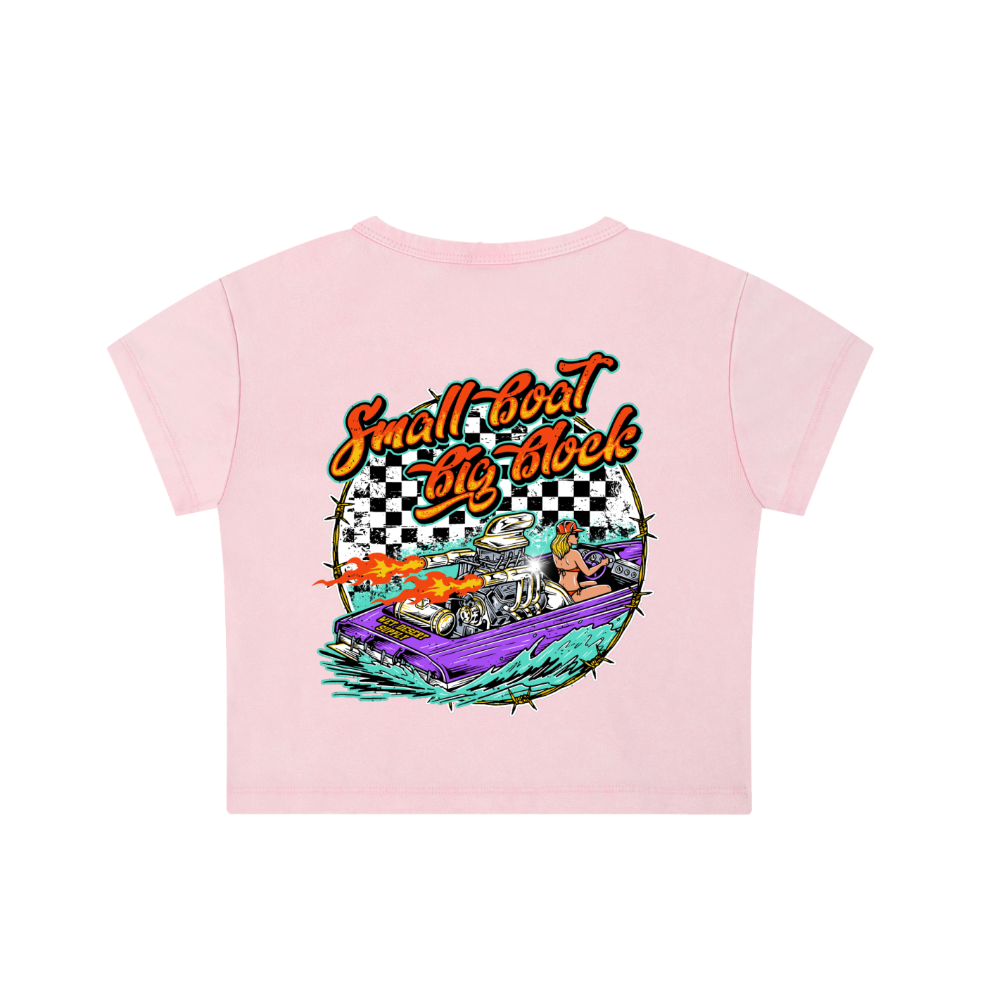 Small Boat Big Block Crop Top