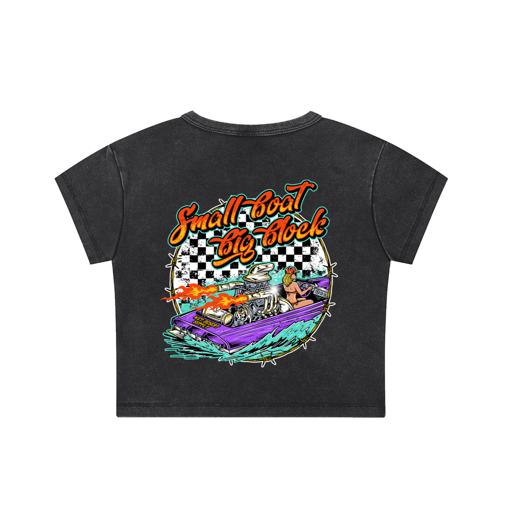 Small Boat Big Block Crop Top