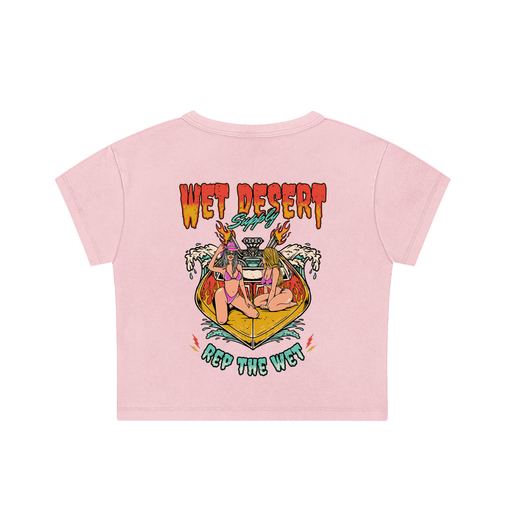 Jet Boat Chicks Crop Top