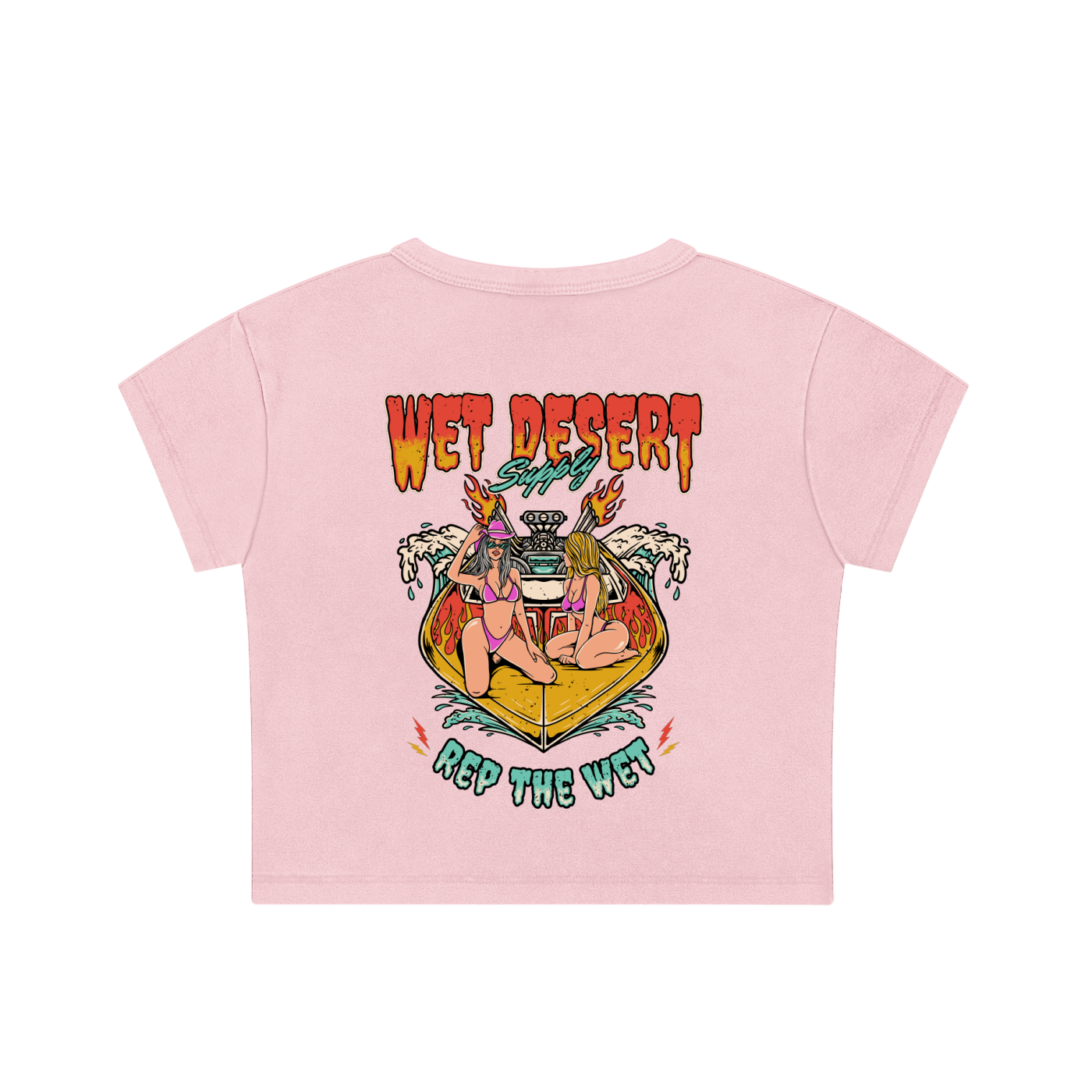 Jet Boat Chicks Crop Top