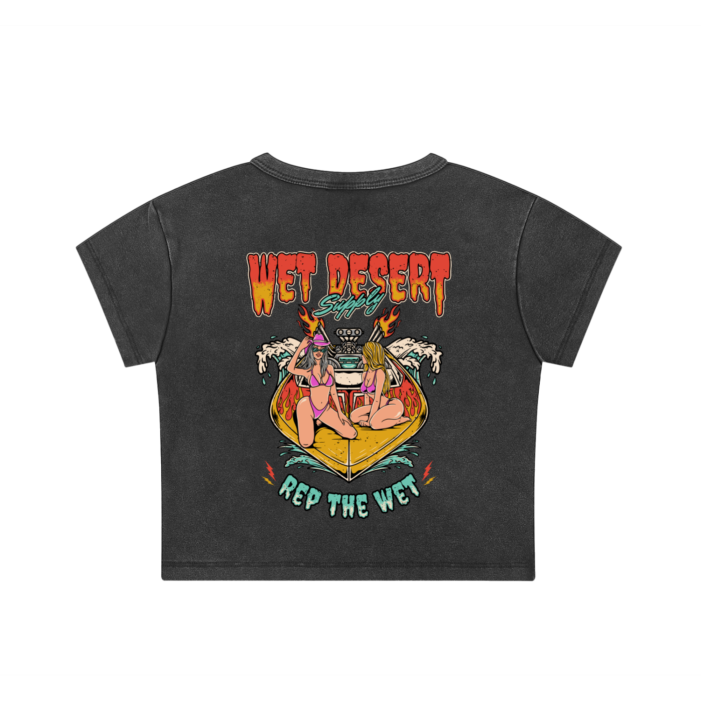 Jet Boat Chicks Crop Top