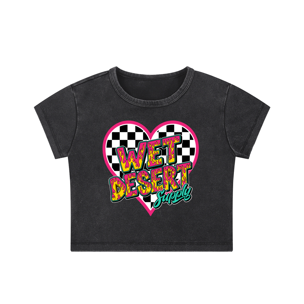 Hearted Flag Crop Top